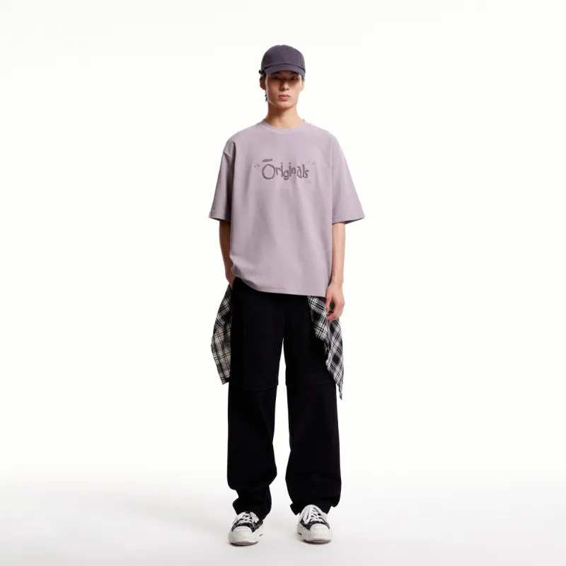 JACK&JONES T Shirts Unisex C16 Gray Purple-3