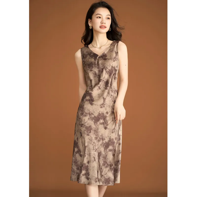 Mylan Long Sleeved Dress Women's Coffee-7