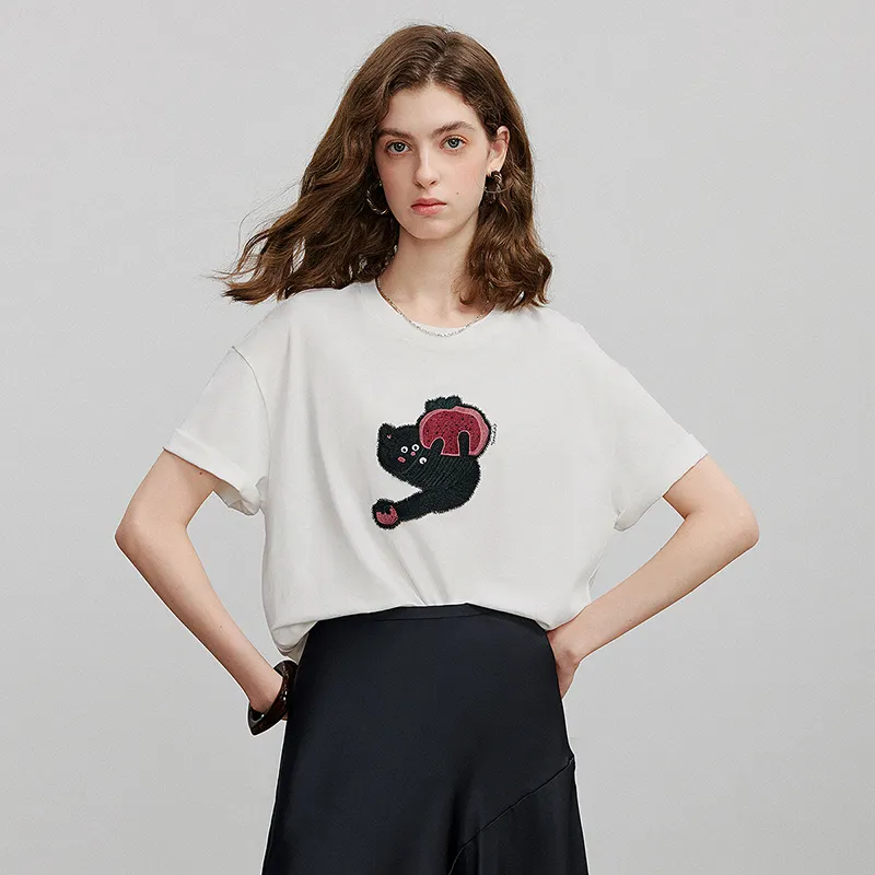 Initial Language T Shirt Women's-6