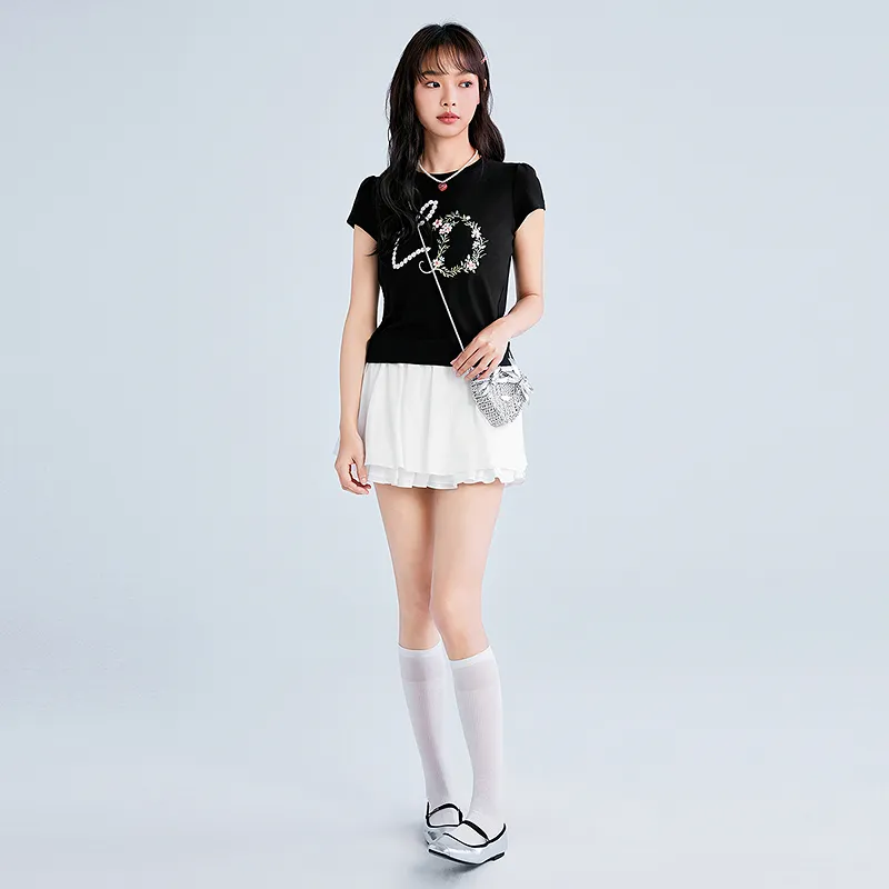 LEDIN T Shirts Women's Black-3