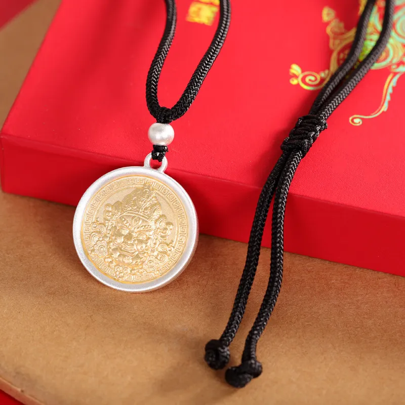 LIUXIN Foot Silver 990 Pendants Unisex-3