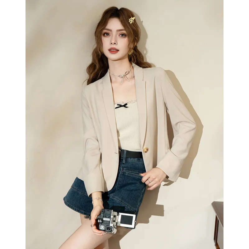 FAWENXIANGZI Summer Business Suit Loose Fit Women's-3