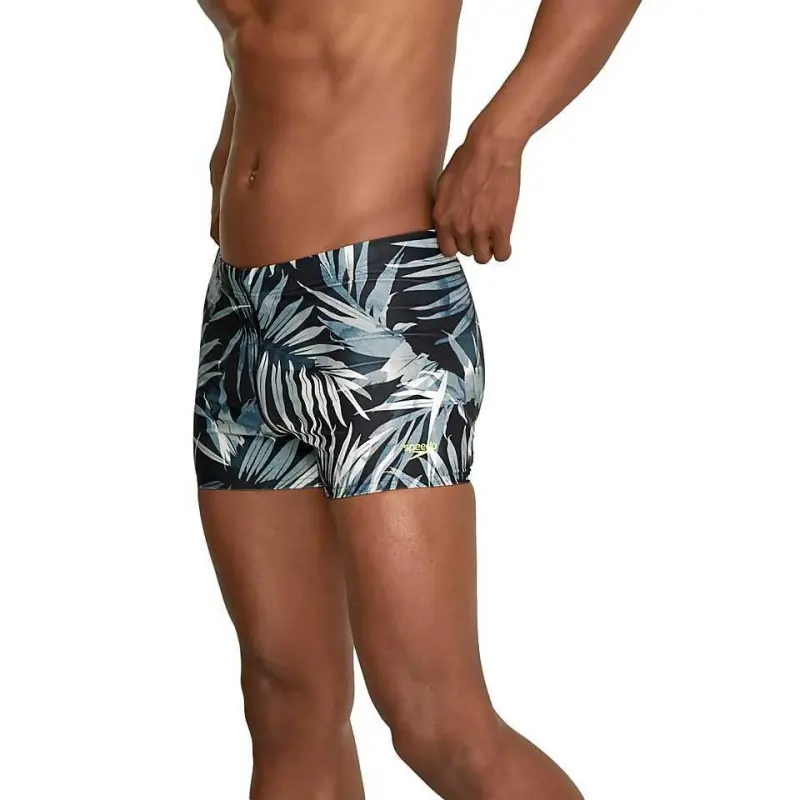 Speedo Hothouse Floral Square Leg Navy Creora Highclo Swimming Shorts Men's-2