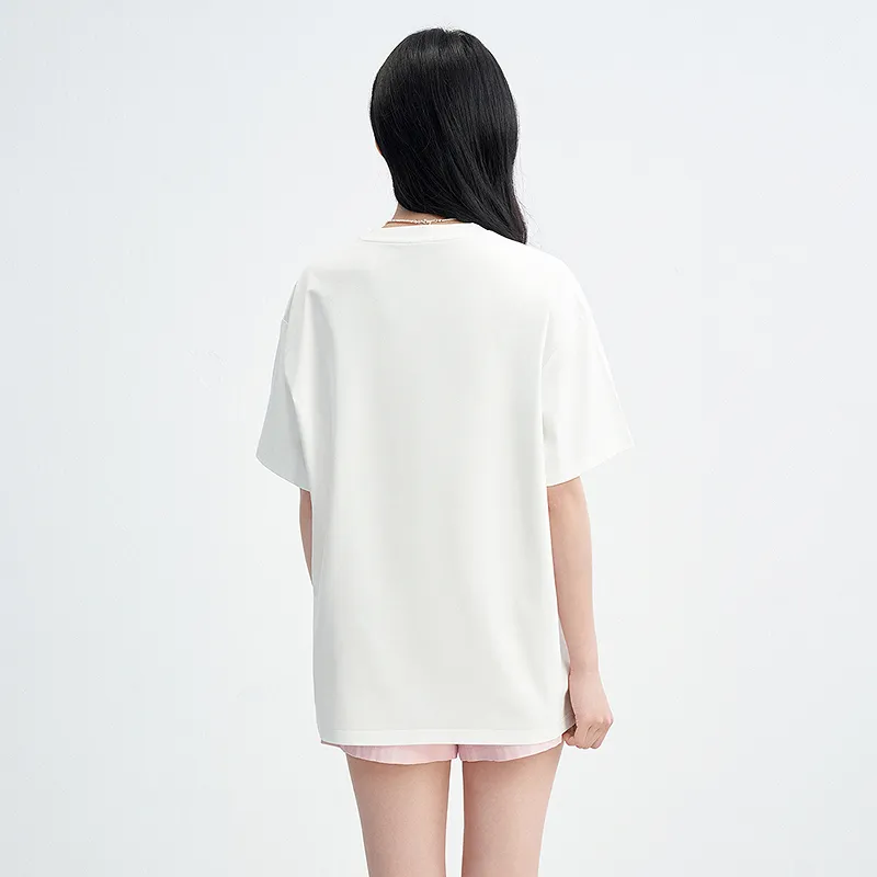LEDIN T Shirt Women's Mist White-6