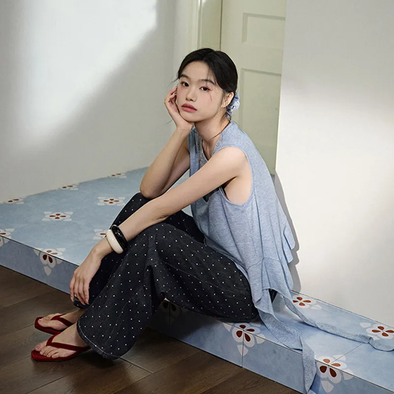 KUOSE T Shirts Women's Light Blue-2