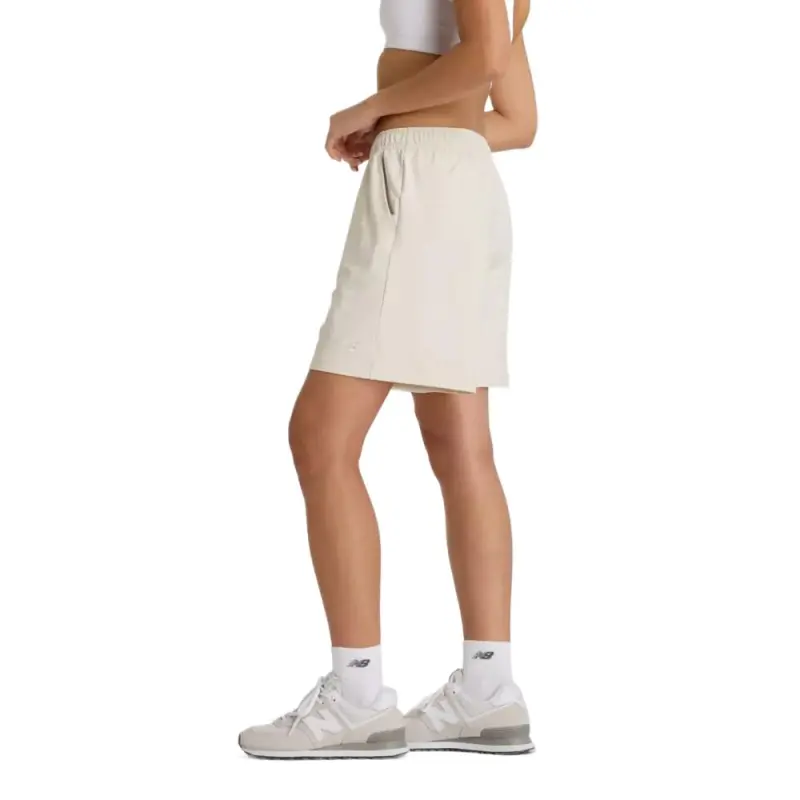 New Balance French Terry Casual Shorts Women's Beige-2