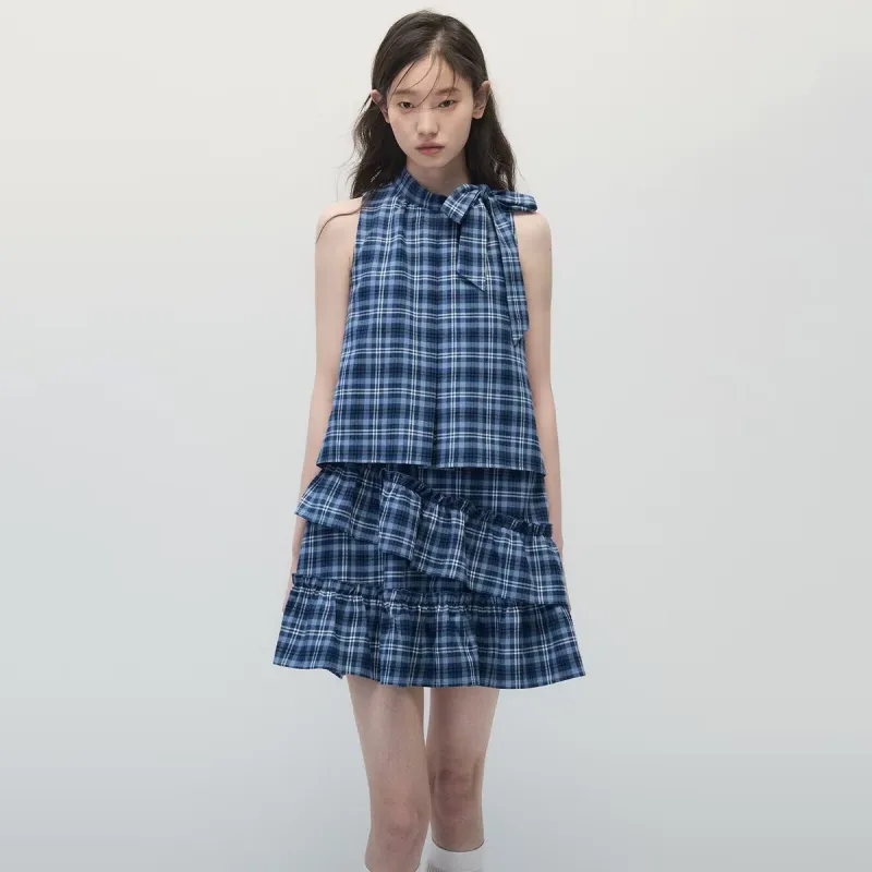 GLEE DIARY Sleeveless Dress Women's Blue-2