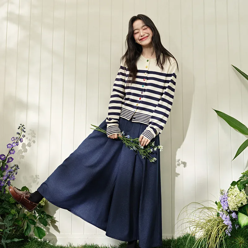 KUOSE Casual Pants Women's Navy Blue-6