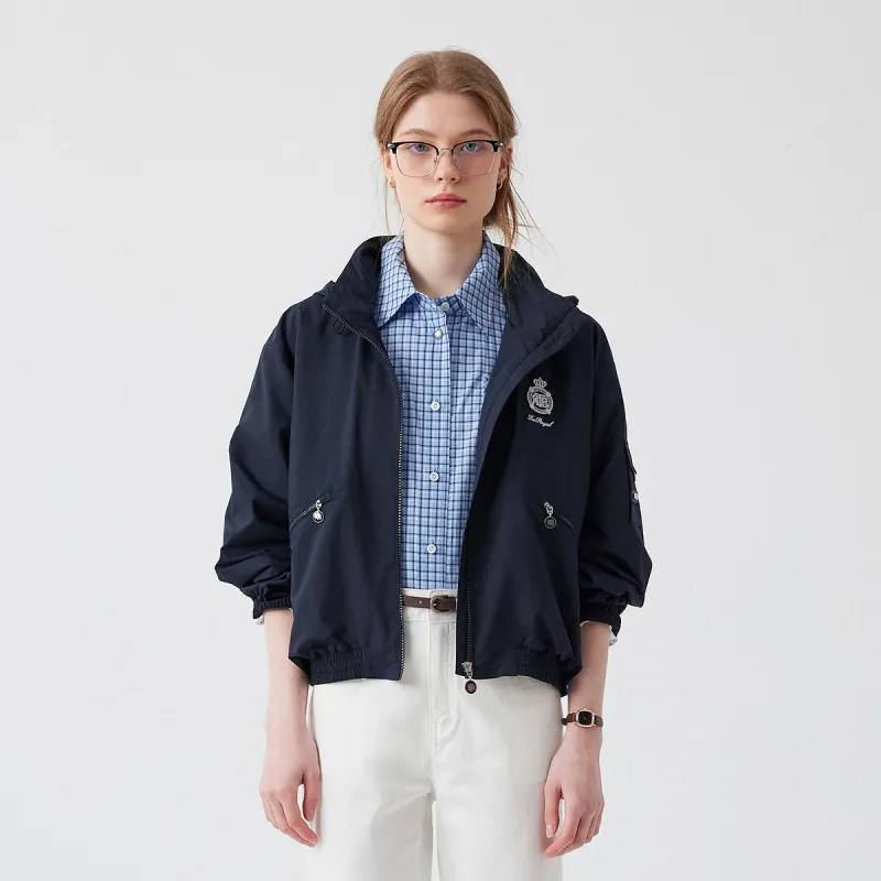 Teenie Weenie Cropped Coat Women's Navy Blue-2