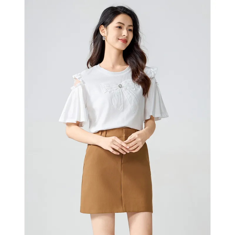 Love Elaine T Shirt Women's White-4
