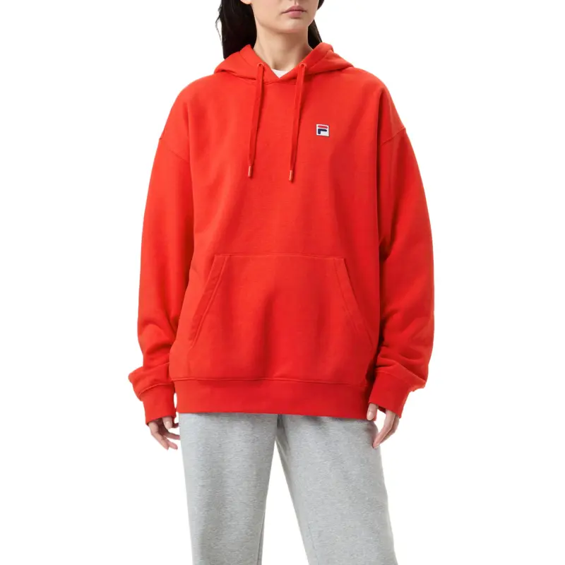 FILA Classic Relaxed Hoodie Sweatshirt Unisex Red 600-1