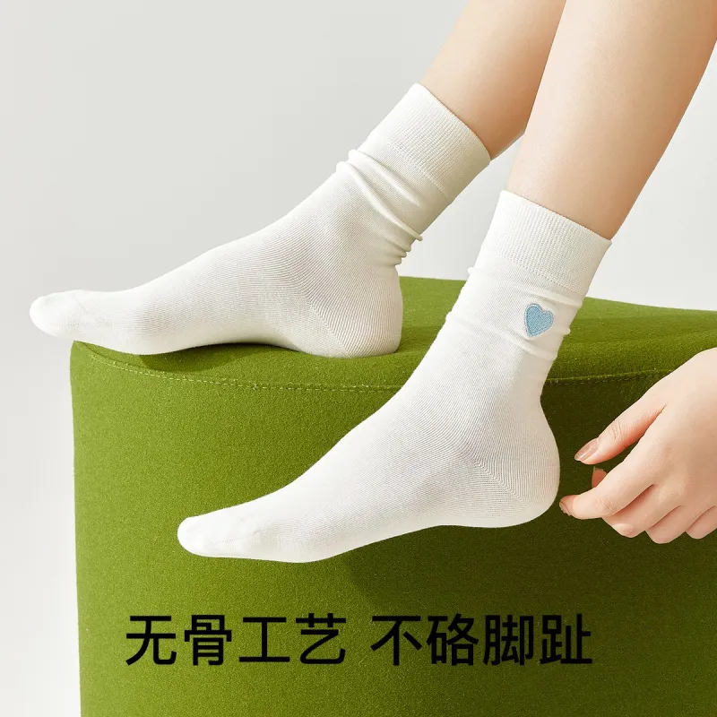Temooues Mid Calf Socks Women's Combo Set-2