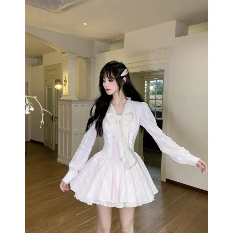 XIANSINIAO Long Sleeved Dress Women's-2