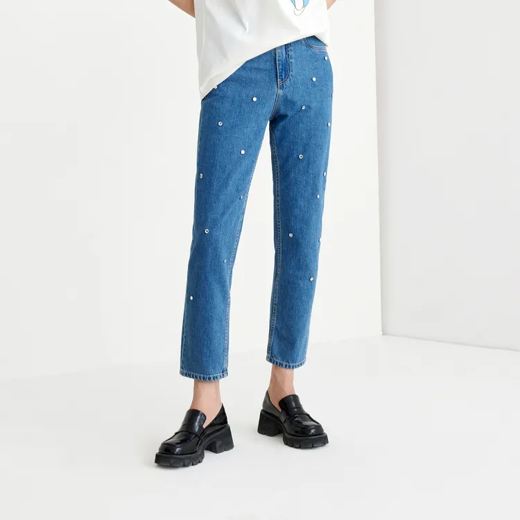 MO&CO Jeans Women's Denim Light Blue-2