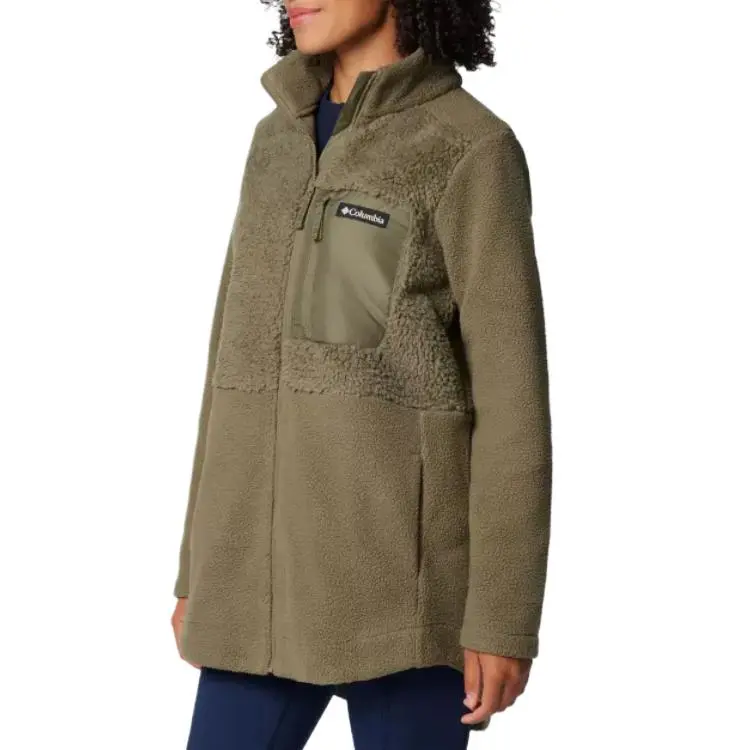 Columbia Lodge Sherpa Jacket Women's Stone Green-2