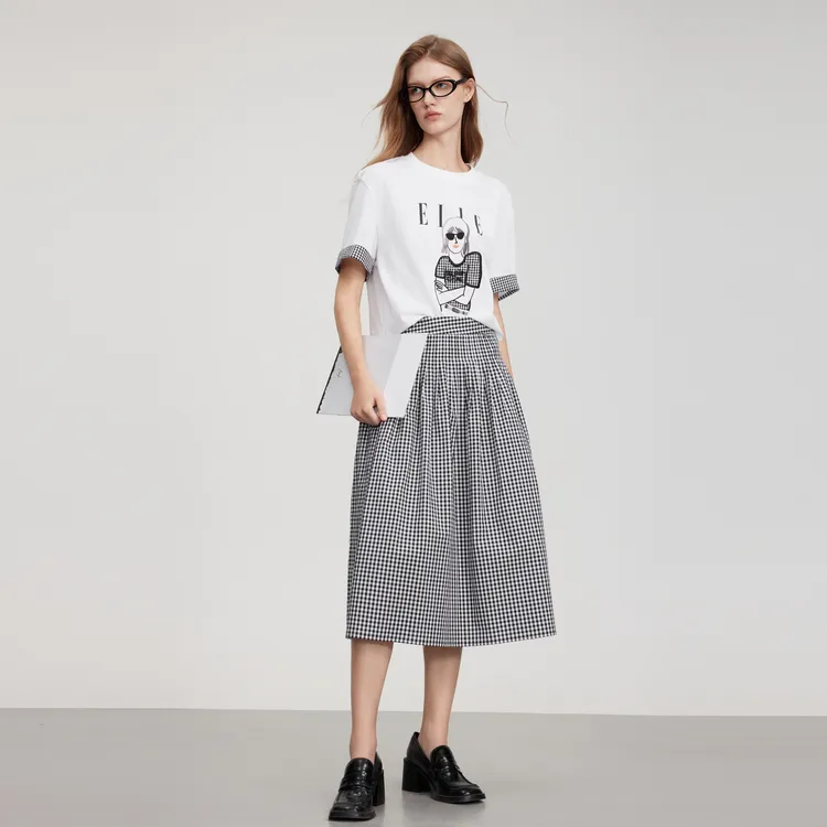 ELLE T Shirts Women's White-3