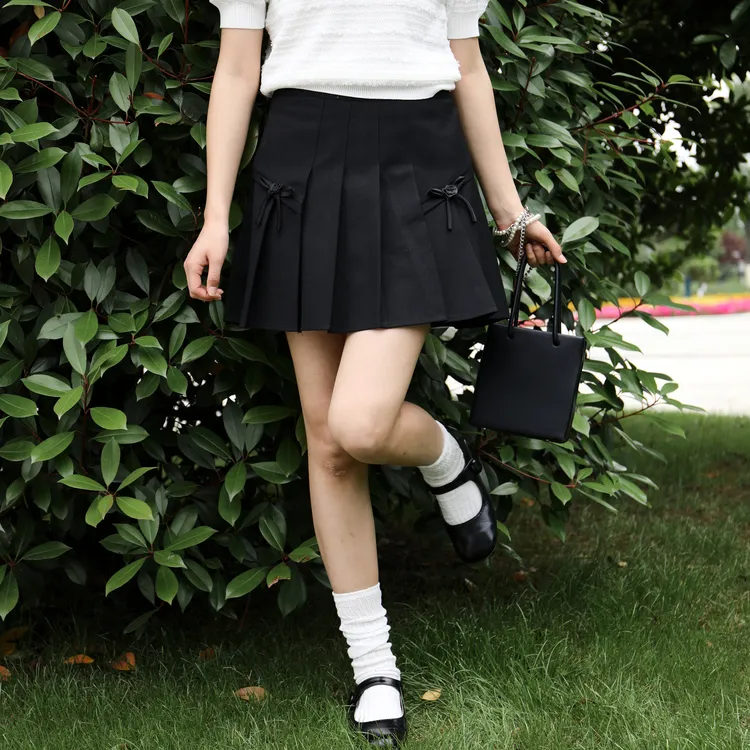 SETIROM Casual Short Skirts Women's Black-2