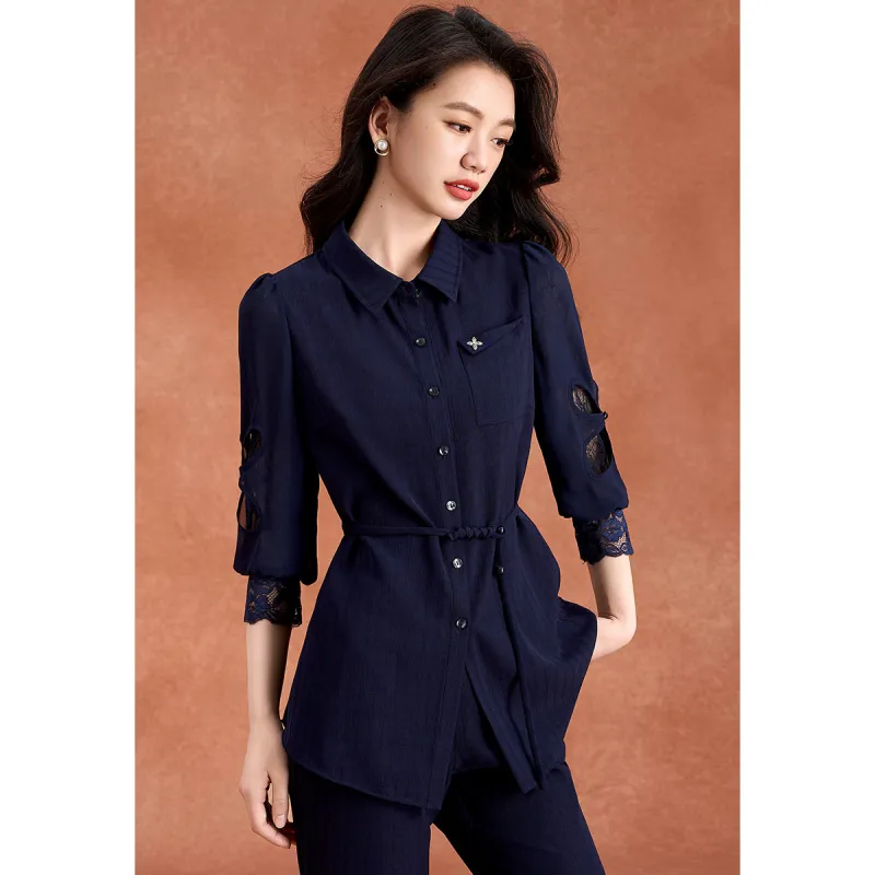 Mylan Casual Suit Women's Navy Blue-7