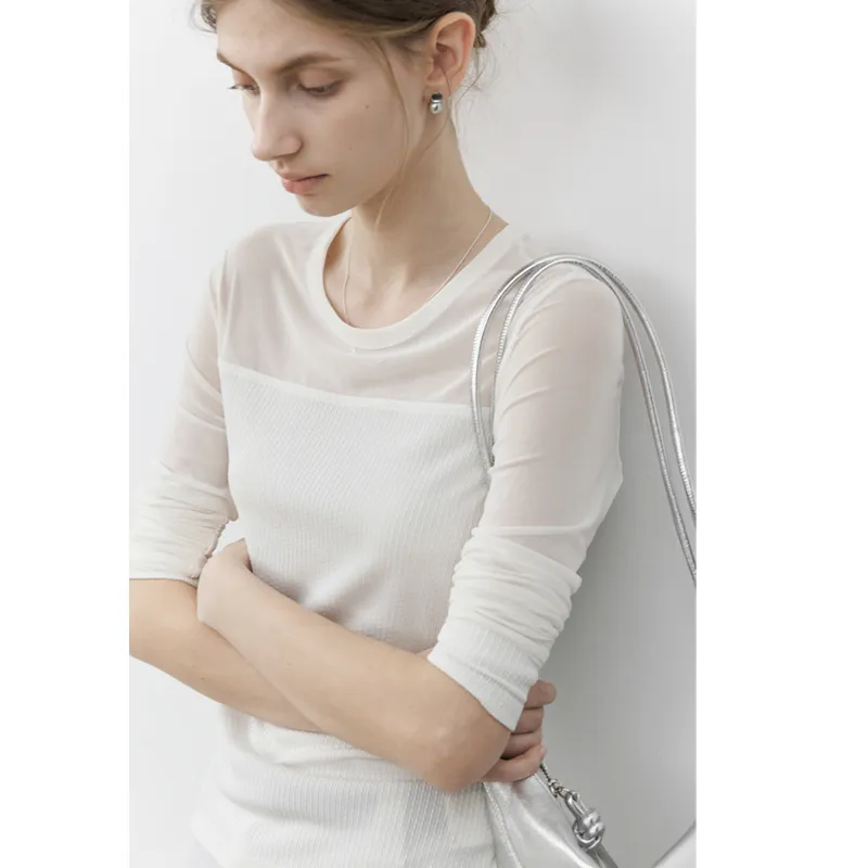 TAGEECHITA 2025 Spring Regular T Shirt Women's White-1