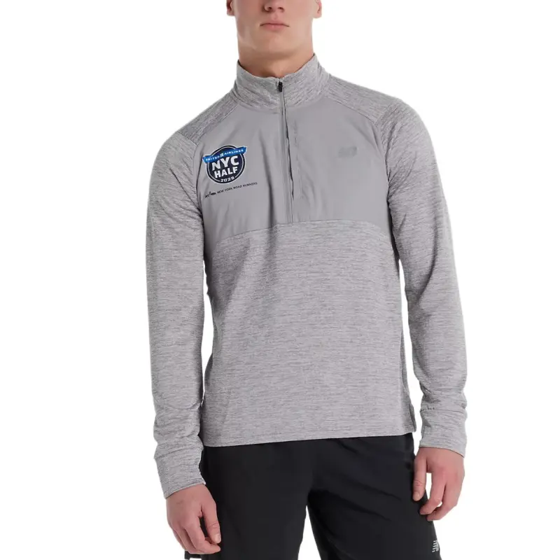 New Balance United Airlines NYCHeat Grid Sweatshirt Men's Gray-1