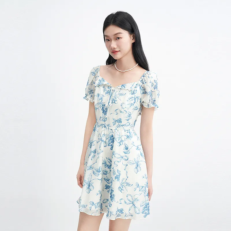 LEDIN Short Sleeved Dress Women's Sail Blue-4