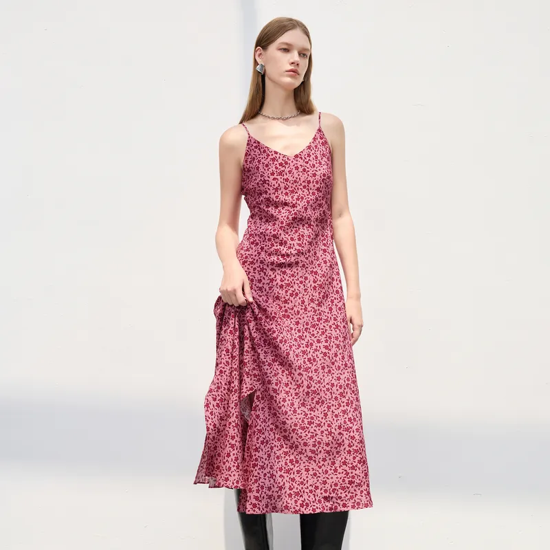 3COLOUR Slip Dresses Women's Rose Red Floral-3