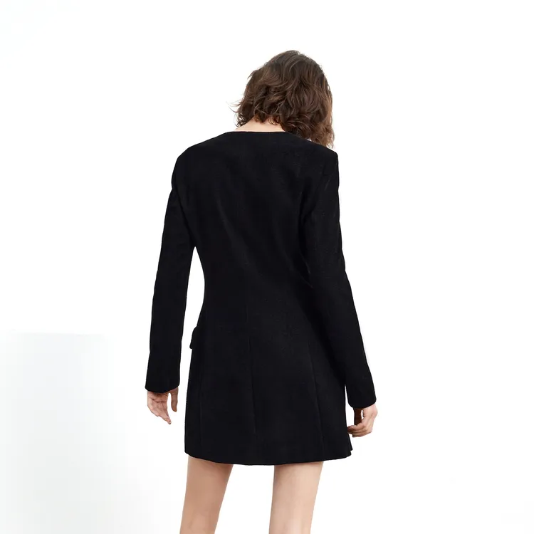 MO&CO Long Sleeved Dresses Women's Black-2