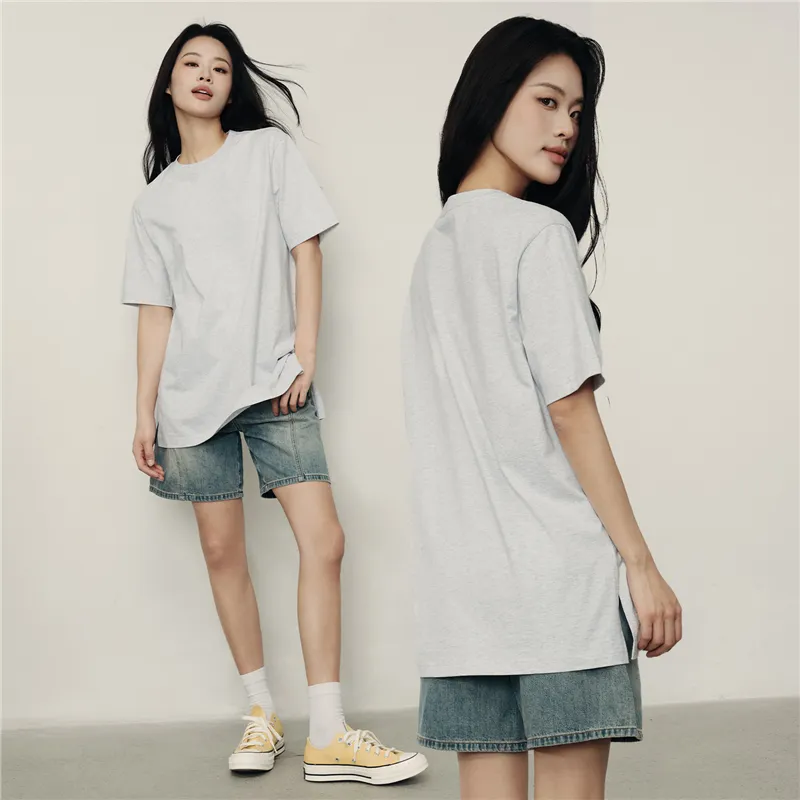 UNIQLO T Shirts Women's 02 Light Heather Gray-5