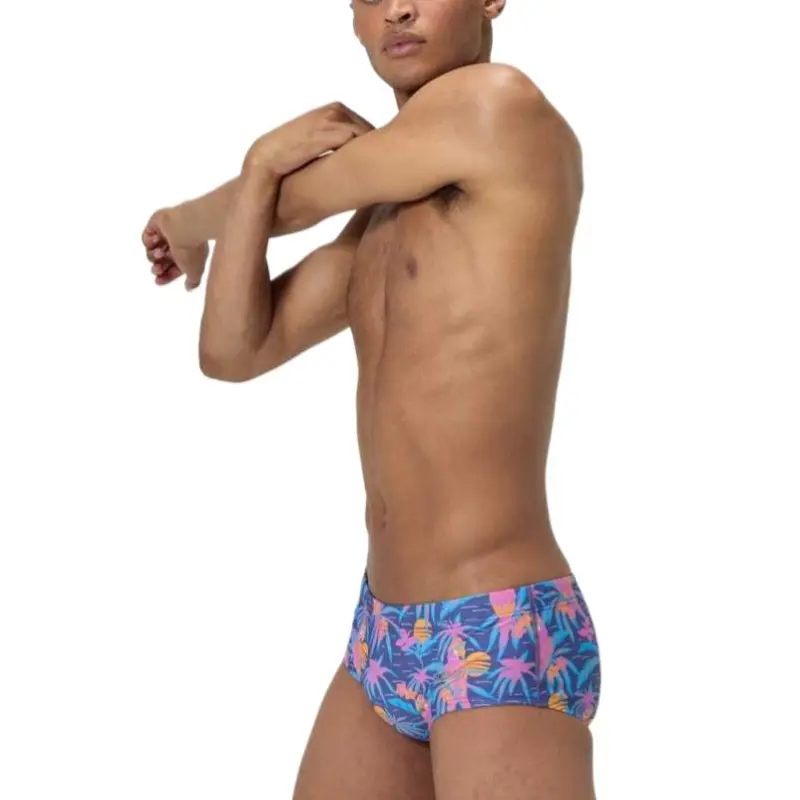 Speedo Swimming Shorts Men's Marine Blue Pink-5
