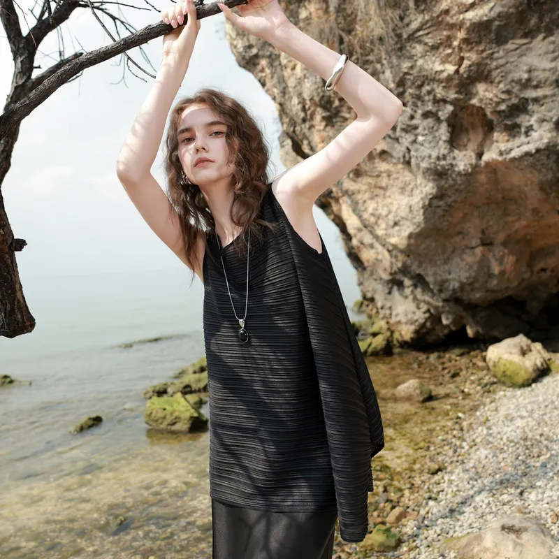 3COLOUR Chiffon Shirts Women's Classic Black-2