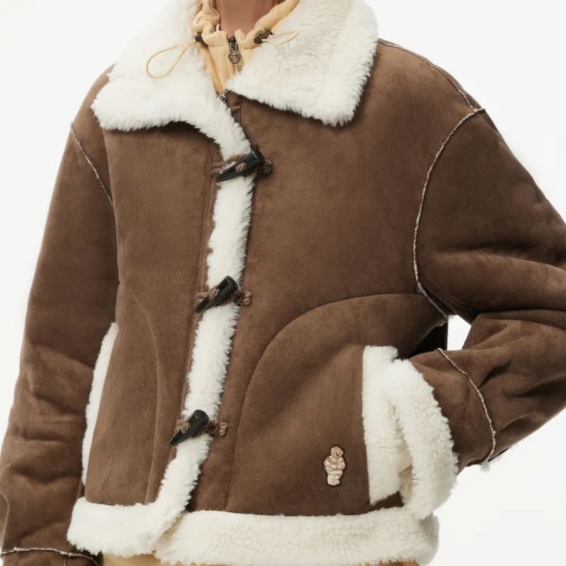 Teenie Weenie Cropped Coat Women's Brown-1
