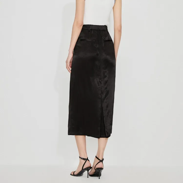 ONLY Denim Long Skirts Women's Black-3
