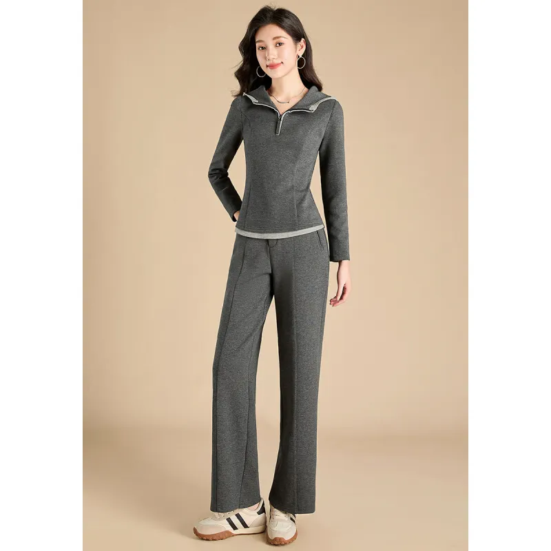 Mylan Spring, Fall Casual Suit Regular Women's Gray Collection Brand, Stay Updated With Event Alerts-5