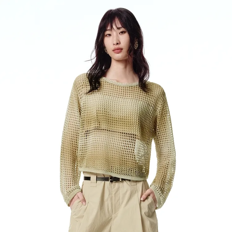 PEACEBIRD Knitwear Women's Lemon Pepper Yellow-2