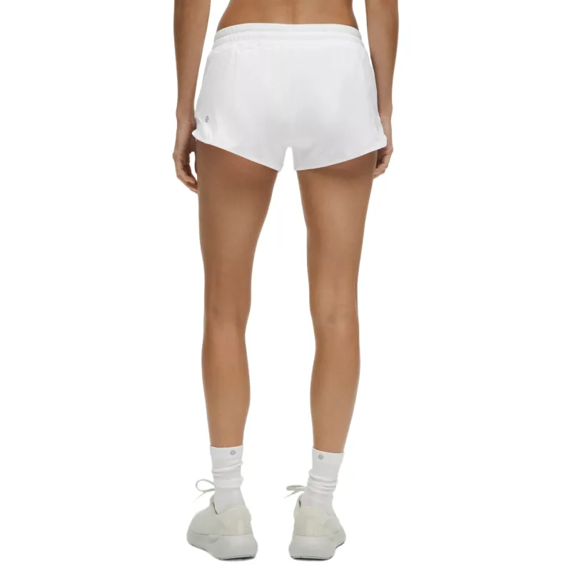 Lululemon Hotty Hot Low Rise Lined Short Sports Shorts 2.5' Women's White White-1