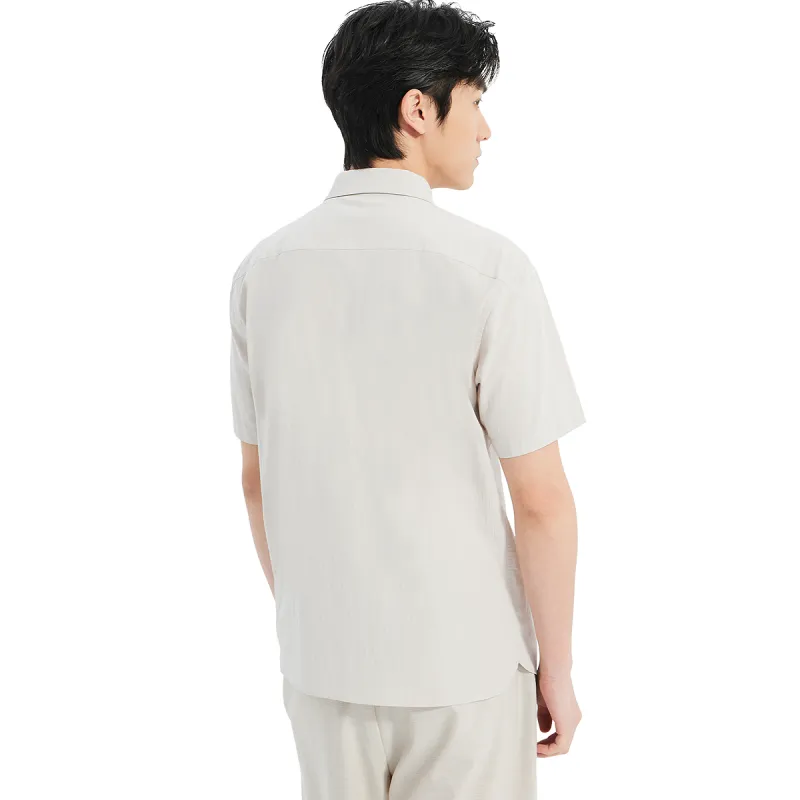 LESS IS MORE Shirt Men's Light Khaki-1
