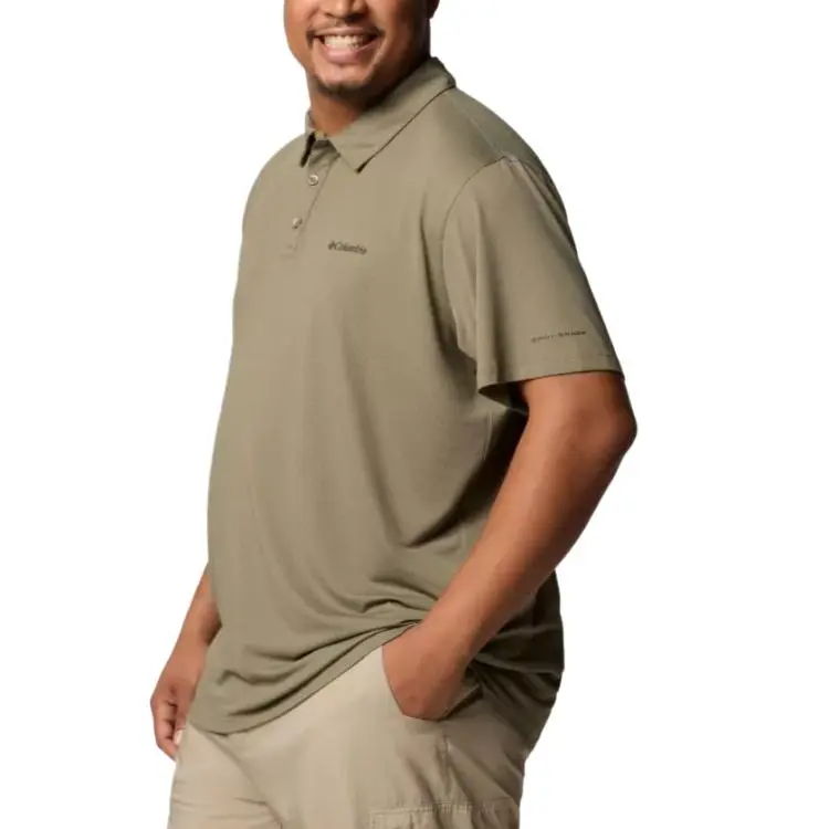 Columbia Tech Trail Utility Polo Shirt Men's Stone Green-2