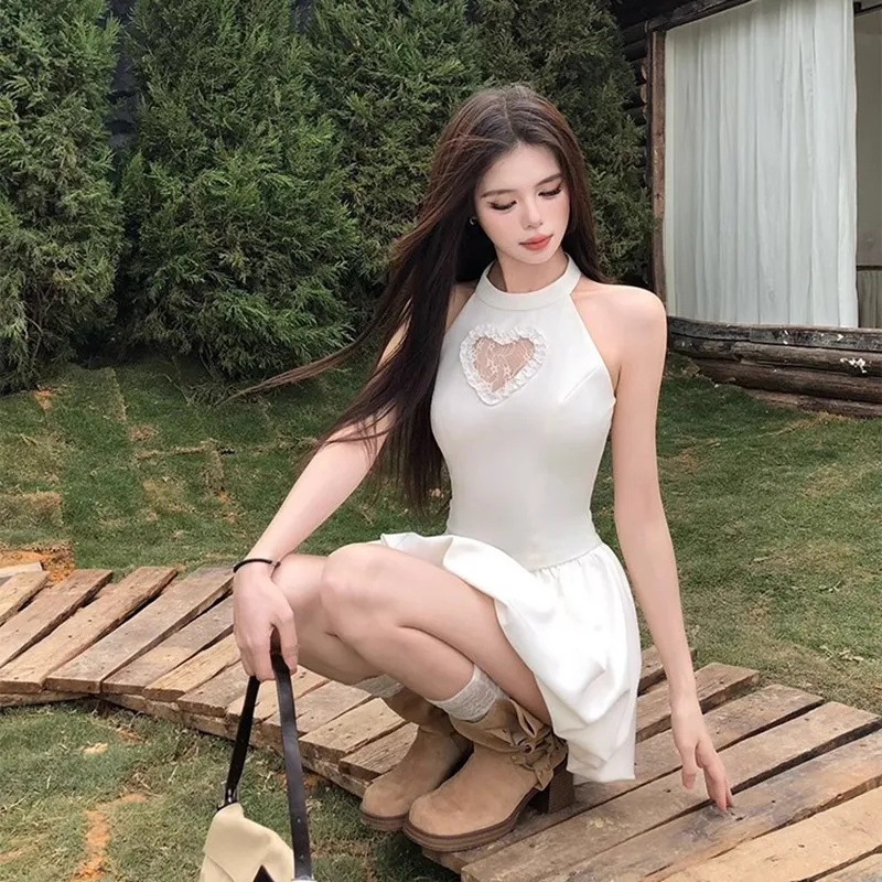 BEAUTIFUL CONFESSION Sleeveless Dress Women's White-5