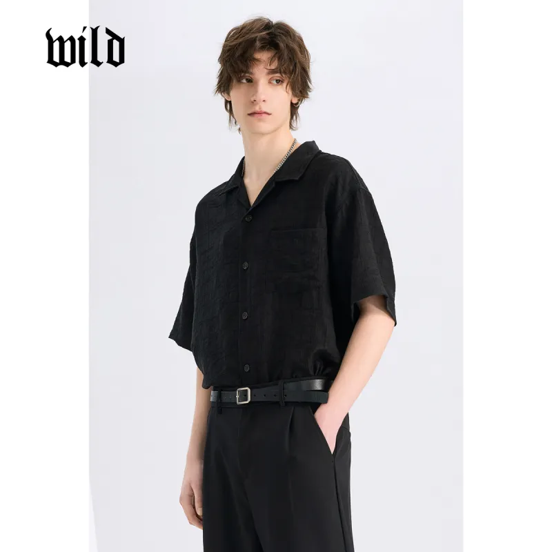 WILD LEADER Shirts Men Mysterious Black[CW5158598]-1