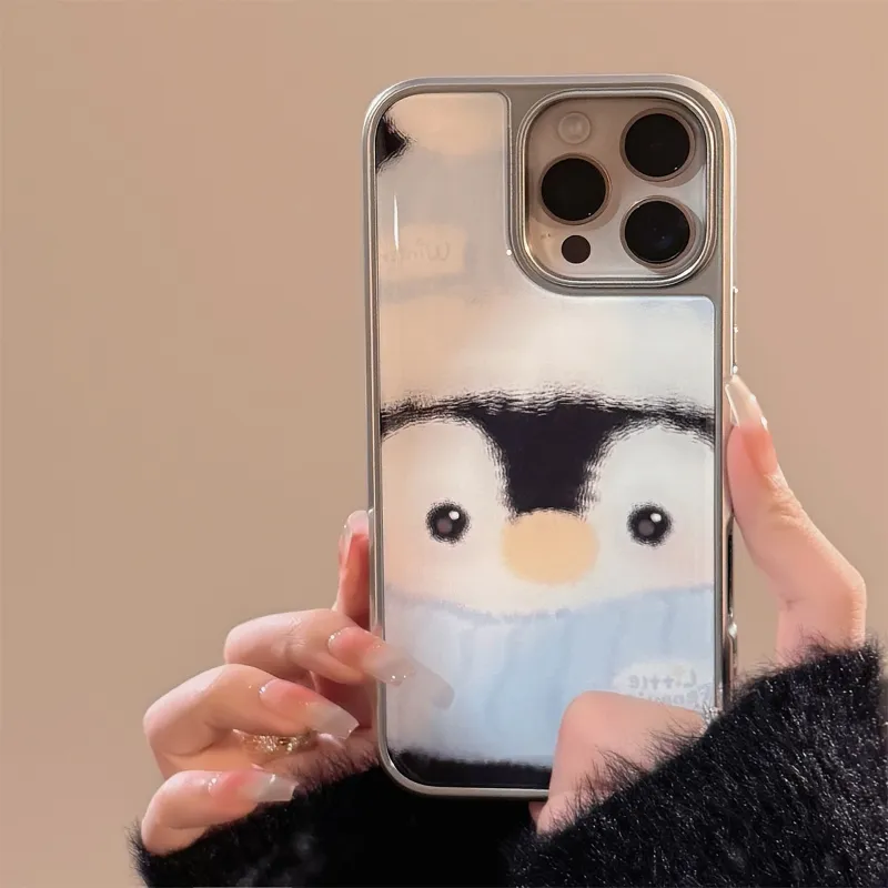 QIZHENG TPU Material Cute Penguin Creative Phone Case Compatible With Apple 16 Pro Max/15/14/13/12/11-6