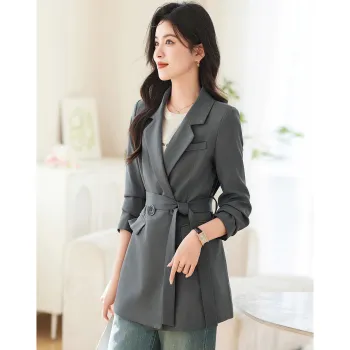 Like The Age Of Water Spring, Winter Business Suit Straight Women's Gray