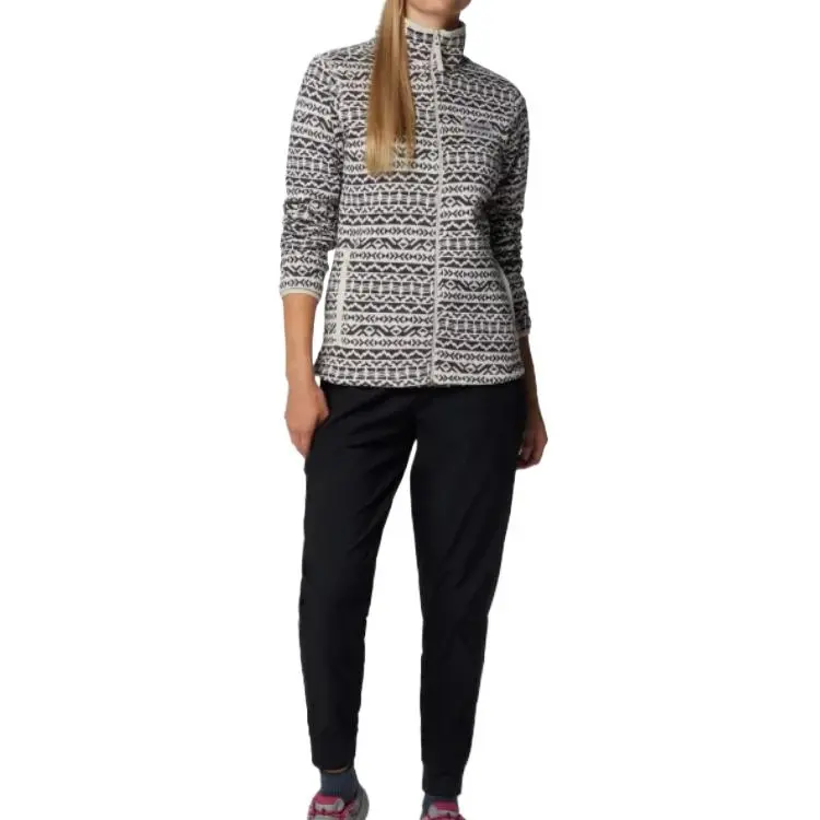 Columbia Sweater Weather Printed Full Zip Jacket Jacket Women's Black-4