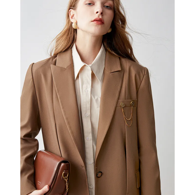 Like The Age Of Water Velvet feel Coat Women's Coffee-1