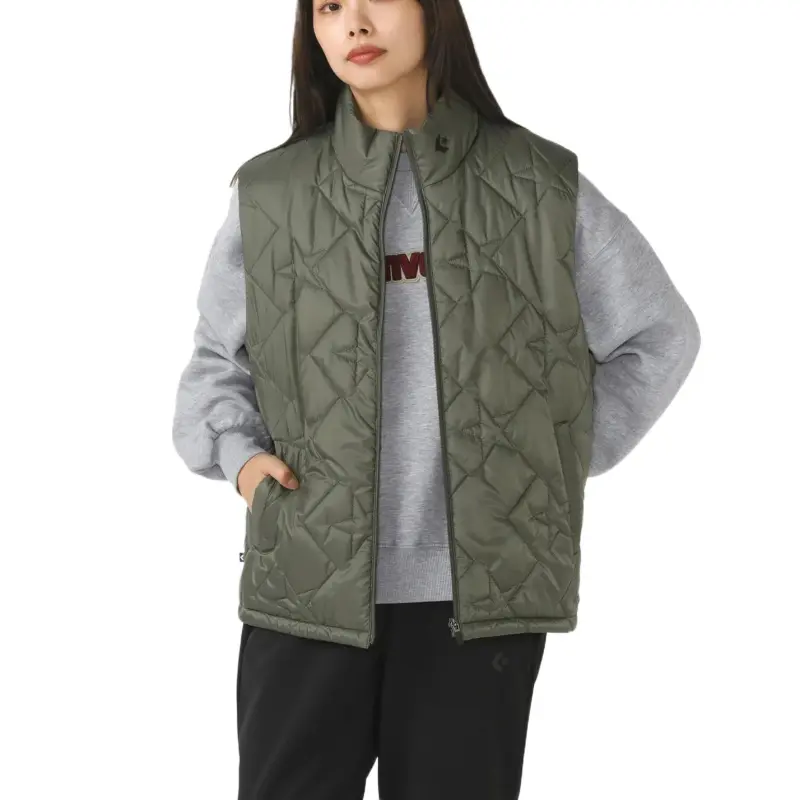 Converse PUFFER VEST LDS Vest Women's Army Green-2