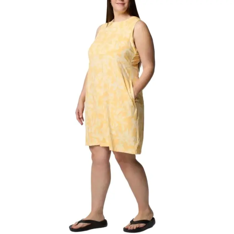 Columbia PFG Freezer Sleeveless Dress Women's Cocoa Butter Broadleaf-2
