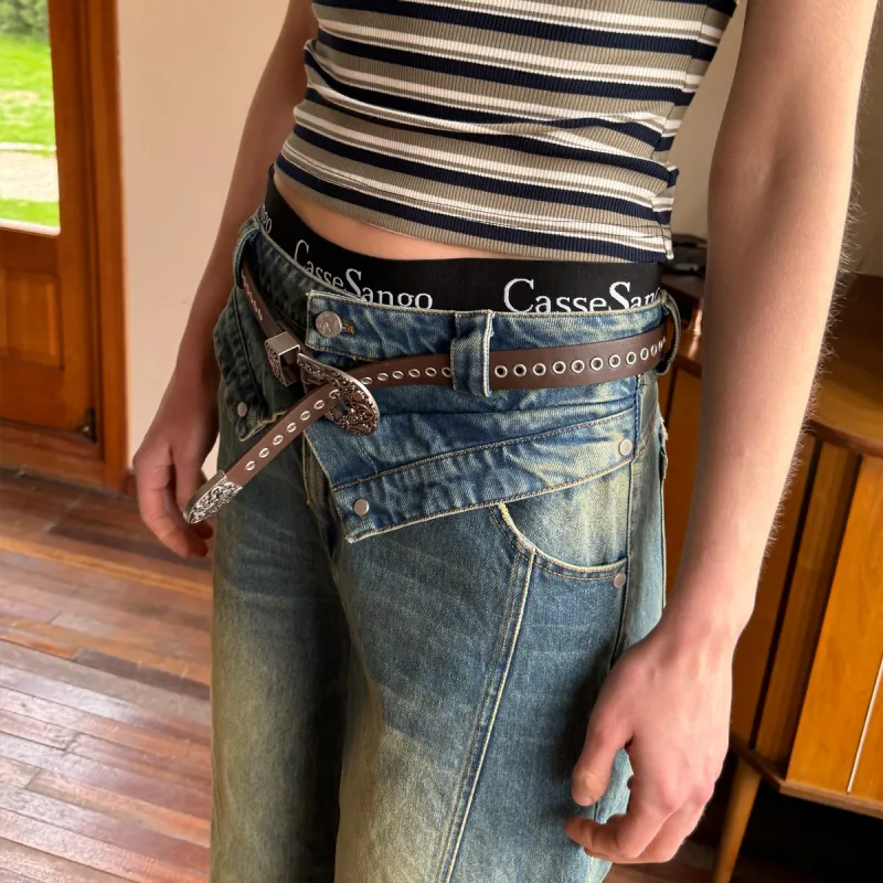Cassesango X ANTERIORLOVED Jeans Unisex Blue-4