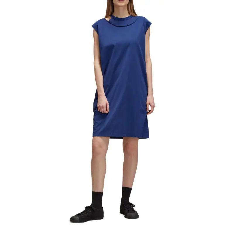 Adidas Y 3 Short Sleeved Dress Women's Blue-1