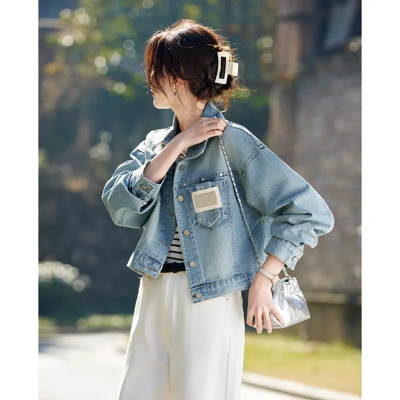 TERRE BLEUE Denim Jacket Women's Blue-5