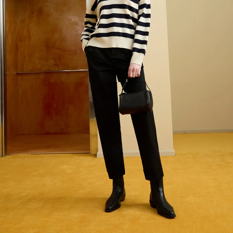 3COLOUR Casual Pants Women's Classic Black-3