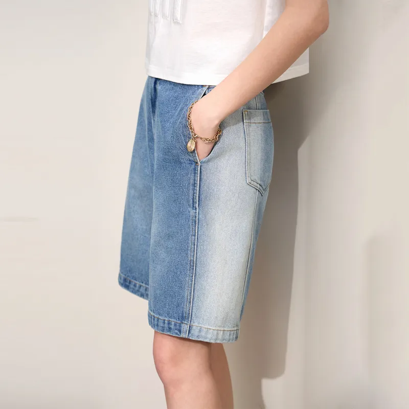 AMII Denim Shorts Women's Denim Blue-2
